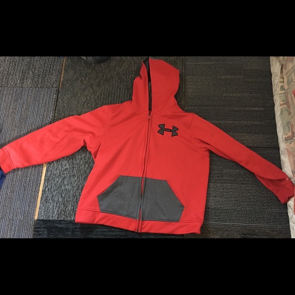Red Under Armour Zip-Up Sweatshirt - Picture 1 of 3